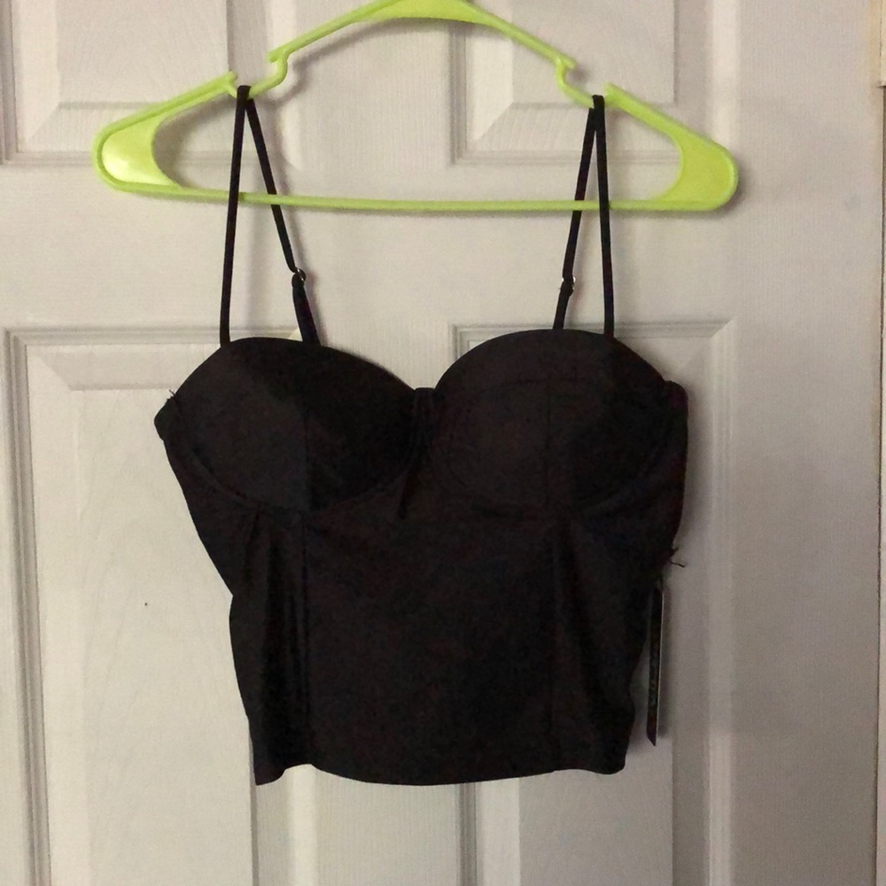 Sexy black corset top